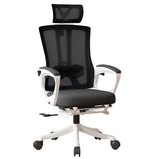 オフィスチェア　チェア　ワークチェア　作業用　オフィス用　ヘッドレスト　リクライニング　昇降　通気性　ラテックス　モダン　シンプル　洗練　ブラック　ホワイト　グレー　BGY-K015   