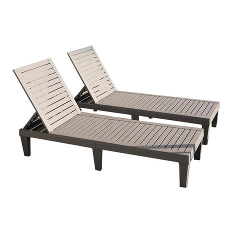 ビーチチェア　簡素　ガーデンチェア　リクライニングチェア　ギア式リクライニング　PP樹脂製　シンプルデザイン　HWYZ-M008