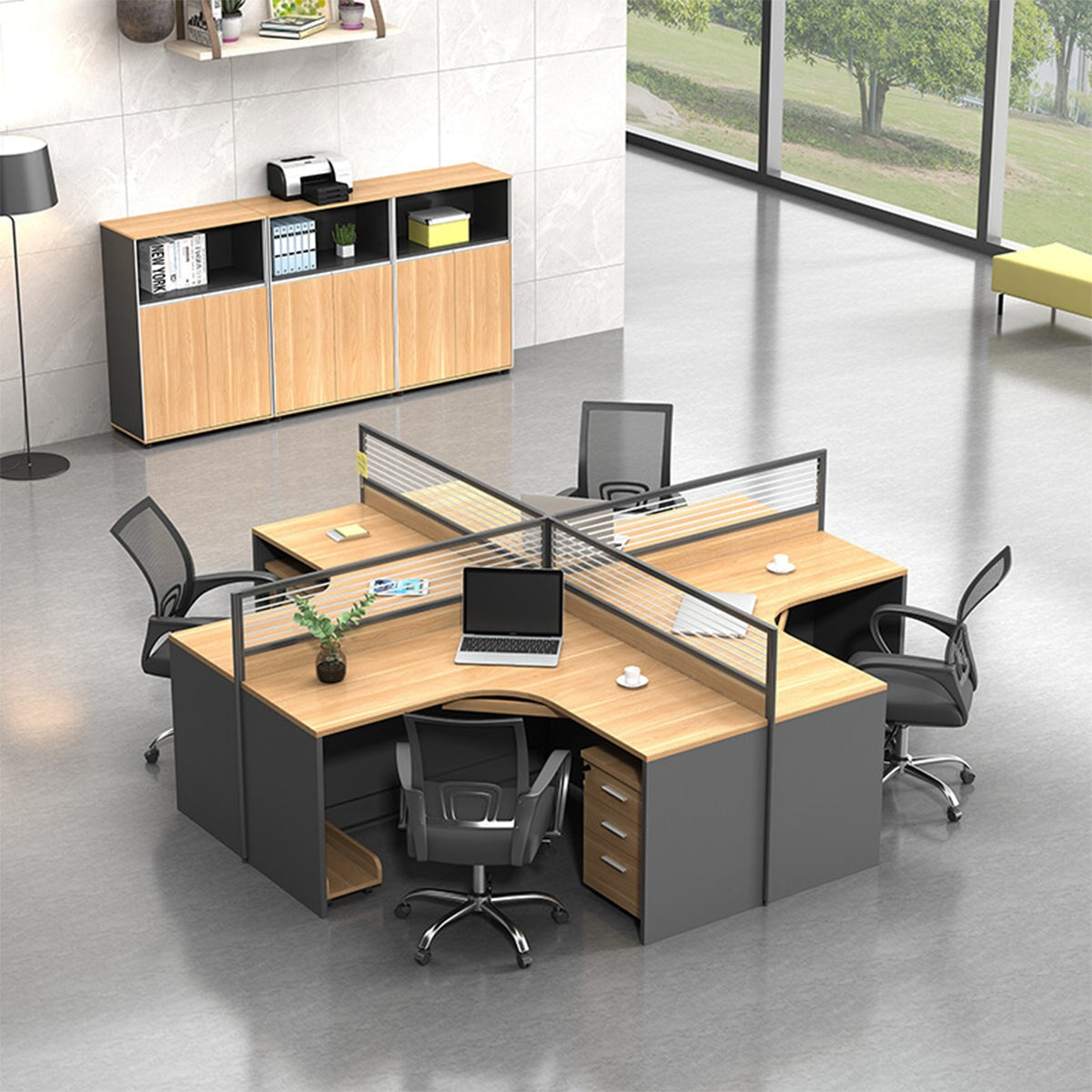 オフィスデスク　ワークデスク　パソコンデスク　事務用デスク　デスク　トップパネル　配線孔　ナチュラル　カスタマイズ可能　BGZ-229 