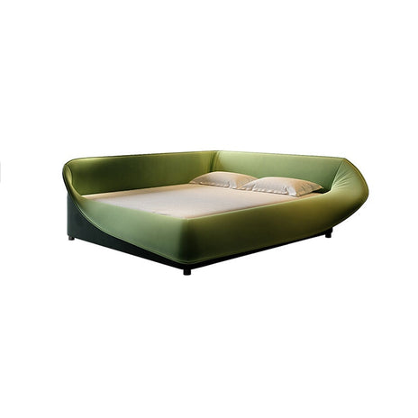 ベッド　すのこベッド　落下防止ガード　高密度ウレタンフォーム　ラテックス　マットレス　天然木フレーム　パイン材　すのこ床板　グリーン　カスタマイズ可能　metamall