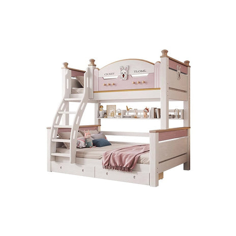 二段ベッド　ベッド　子供用　可愛い　収納　安全　天然木　ベッドガード　シンプル　耐荷重　耐久性　Ｒ加工　引き出し　高品質　SCC-M062　metamall