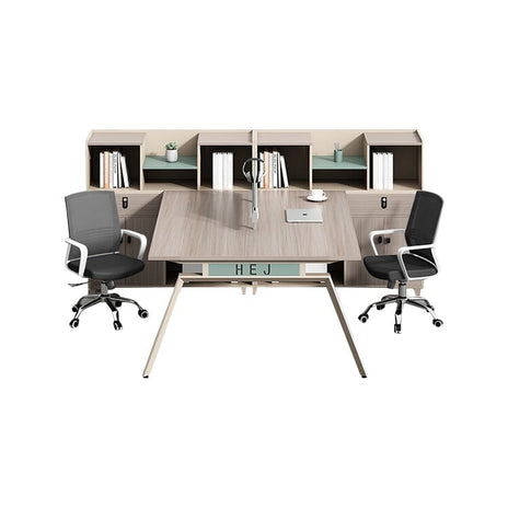 かっこいい オフィス デスク　シンプルモダン　ナチュラルテイスト　メラミン化粧板　サイドキャビネット　分類収納　スチール脚　ハの字構造　ダイヤル錠　シャビーグレー　カスタマイズ可能　BGZ-M051