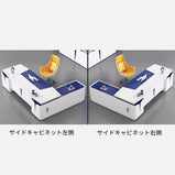 デスク　エグゼクティブ　ワークデスク　役員デスク　作業用　鏡面仕上げ　エコ板材　広い天板　厚み　サイドキャビネット　埋込みコンセント　冷却ファン　洗練　おしゃれ　カスタマイズ可能　LBZ-C163 