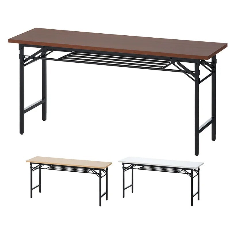 会議用テーブル 折りたたみテーブル 棚付き 長机 イベントテーブル