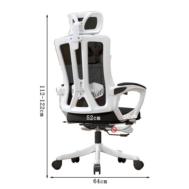 オフィスチェア　チェア　ワークチェア　作業用　オフィス用　ヘッドレスト　リクライニング　昇降　通気性　ラテックス　モダン　シンプル　洗練　ブラック　ホワイト　グレー　BGY-K015  