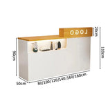 受付カウンター　レジカウンター　受付台　店舗カウンター　シリンダー錠付き　引き出し付き　収納機能　木製　シンプルモダン　ホワイト　マーブル　カスタマイズ可能　JDT-S012