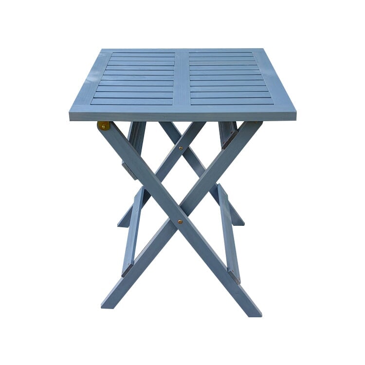 ガーデンテーブル　折りたたみテーブル　ナチュラルテイスト　屋外家具　ワニス塗装　天然木使用　スギ材　折りたたみ可能　省スペース　グリーン　HWZY-M013