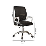 ワークチェア　オフィスチェア　デスクチェア　ミーティングチェア　ループ脚　人間工学　５本脚ベース　肘掛け　リクライニング機能　メッシュ　シンプル　ブラック　BGY-S001