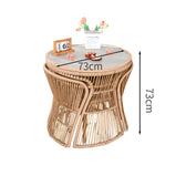 ガーデンテーブル　ガーデンセット　籐風家具　通気性　テーブル　チェア　デザイン性　爽やか　ウォールナット　HWZY-M053