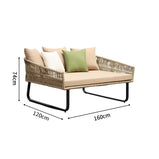 ガーデンソファ　ガーデンテーブル　屋外家具　籐風家具　ラタン風家具　人工ラタン　高密度ウレタンフォーム　PEラタン　カスタマイズ可能　HWZY-M-003