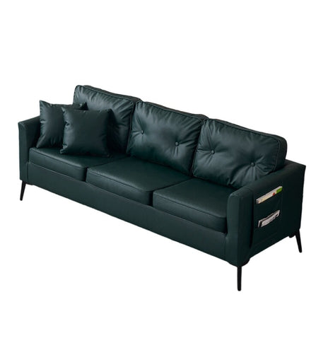 ソファー　リビングソファー　ソファ　応接ソファ　ハイタイプ　レザー　くるみボタン付き　脚付き　収納袋付き　高級感　SNSF-C080-kc