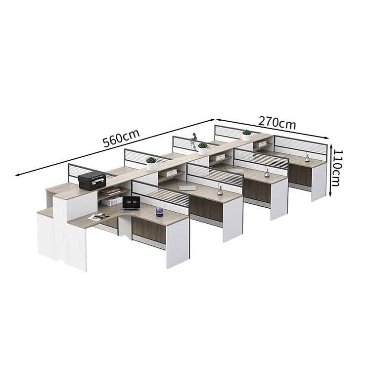オフィス デスク 下 収納　メラミン化粧板　L字天板　デスクトップラック　パーテーション　サイドワゴン　広い下肢空間　配線孔　錠付き　シリンダー錠　ウォルナット　カスタマイズ可能　BGZ-M025