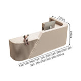 受付カウンター　受付　カウンター　受付台　レジ台　応接　丸み　広い天板　引き出し　Ｌ字型　ハイカウンター　穏やか　機能的　グレー　ホワイト　ブラック　カスタマイズ可能　JDT-K094 metamall