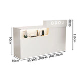 受付カウンター　レジカウンター　受付台　店舗カウンター　シリンダー錠付き　引き出し付き　収納機能　木製　シンプルモダン　ホワイト　マーブル　カスタマイズ可能　JDT-S012