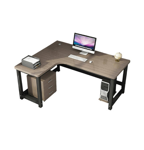 オフィスデスク　事務机　事務用デスク　パソコンデスク　ワークデスク　デスク　配線穴　サイドキャビネット　木目調　BGZ-120 - kaguyasu