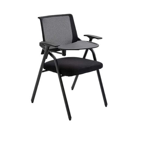 メッシュ生地　通気性　折りたたみ　スタッキング　メモ台　スチールフレーム　チェア　オフィスチェア　会議用　研修会　省スペース　機能的　実用　ブラック　ブルー　BGY-K-044-6-kc