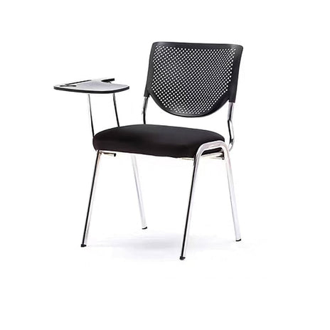 肉厚クッション　柔らか　快適　メモ台　スタッキング　省スペース　チェア　会議用チェア　研修用チェア　機能的　使いやすい　ブラック　レッド　BGY-K-043  