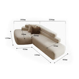 L字ソファ　高級感　ハイグレート感　サイドテーブル付き　高密度ウレタンフォーム　ベージュ　BSF-M061