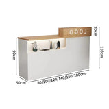 受付カウンター　レジカウンター　受付台　店舗カウンター　シリンダー錠付き　引き出し付き　収納機能　木製　シンプルモダン　ホワイト　マーブル　カスタマイズ可能　JDT-S012