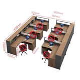 オフィスデスク　事務用デスク　ワークデスク　パソコンデスク　収納棚　サイドキャビネット　トップパネル　ウォールナット　カスタマイズ可能　BGZ-224 