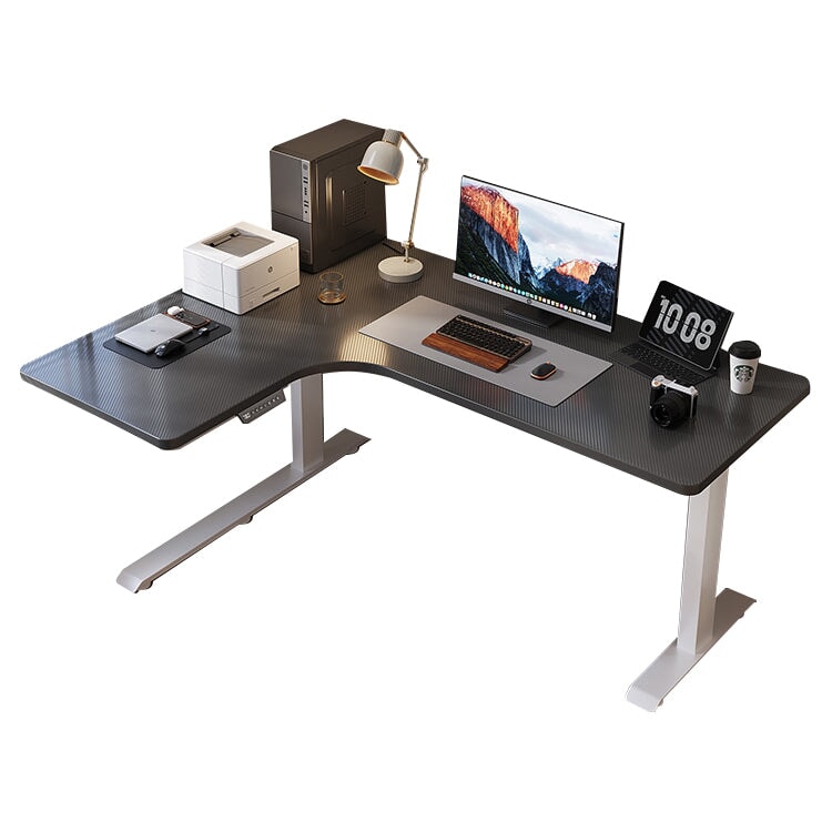昇降　デスク　昇降デスク　パソコンデスク　作業用　電動　Ｌ字型　ゆとり　エコ板材　操作簡単　メモリ　セーフティー機能　静音　角丸加工　配線穴　アジャスター　実用　便利　metamall