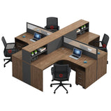 オフィスデスク　事務用デスク　ワークデスク　パソコンデスク　収納棚　サイドキャビネット　トップパネル　ウォールナット　カスタマイズ可能　BGZ-224 