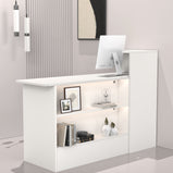 カウンター　受付カウンター　オープン収納　大容量　分類収納　おしゃれ　機能的　ホワイト　ナチュラル　JDT-2210