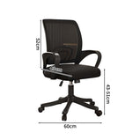 ワークチェア　オフィスチェア　デスクチェア　ミーティングチェア　ループ脚　人間工学　５本脚ベース　肘掛け　リクライニング機能　メッシュ　シンプル　ブラック　BGY-S001