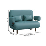 折りたたみ式　ローソファー　カウチソファ　ソファベッド　二人掛け　リクライニング　人間工学　サイド収納　炭素鋼フレーム　コンパクト　オレンジ　BSF-K038 - kaguyasu