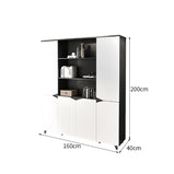 エグゼクティプデスク　事務用デスク　事務机　役員用　オフィス用　長方形　配線ボックス　厚天板　広々天板　安定感　収納スペース　カスタマイズ可能　LBZ-K074