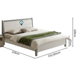 すのこ高さ調節可能　背もたれ　天然木　補強フレーム　Ｒ加工　安定性　頑丈　すのこ　ベッド　二人用　すっきり　シンプル　グレー　BED-K-060