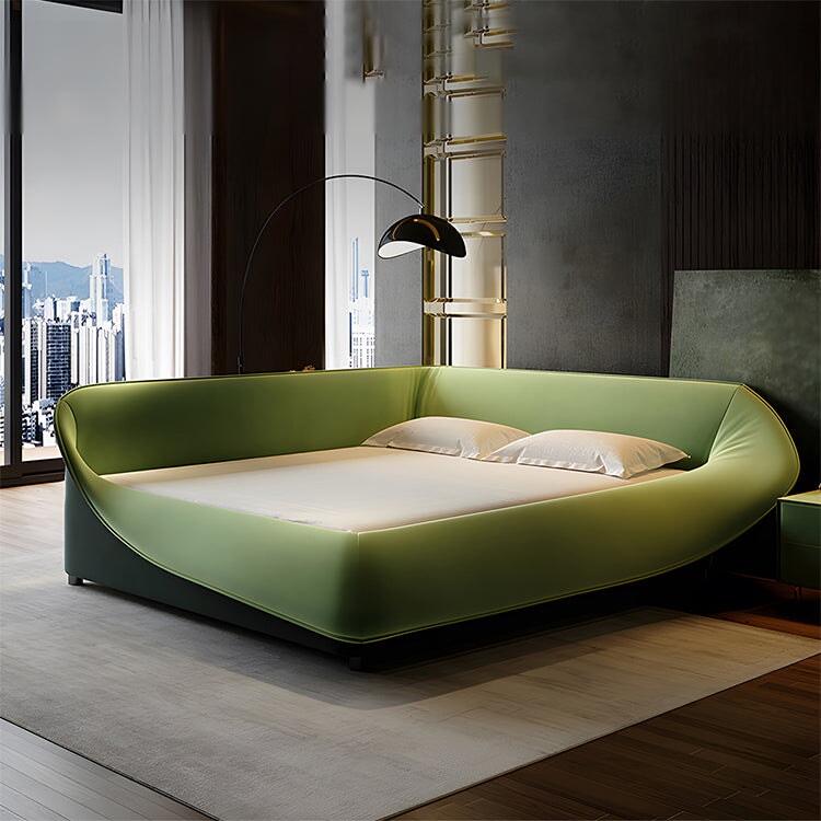 ベッド　すのこベッド　落下防止ガード　高密度ウレタンフォーム　ラテックス　マットレス　天然木フレーム　パイン材　すのこ床板　グリーン　カスタマイズ可能　metamall