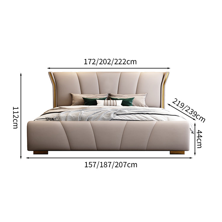 ベッド　収納付きベッド　二人用ベッド　跳ね上げベッド　ナッパレザー　パイン材　収納スペース付き　背面クッション付き　ガス圧シリンダー　炭素鋼脚　BED-M065