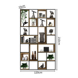 多段式　オープン収納　分類収納　大容量　天然木　アイアンフレーム　頑丈　安定性　プラパート　収納ラック　収納棚　オフィス用　洗練　使い勝手　BGGB-M005