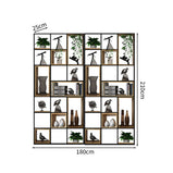 多段式　オープン収納　分類収納　大容量　天然木　アイアンフレーム　頑丈　安定性　プラパート　収納ラック　収納棚　オフィス用　洗練　使い勝手　BGGB-M005