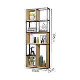 多段式　オープン収納　分類収納　大容量　天然木　アイアンフレーム　頑丈　安定性　プラパート　収納ラック　収納棚　オフィス用　洗練　使い勝手　BGGB-M005