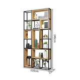 多段式　オープン収納　分類収納　大容量　天然木　アイアンフレーム　頑丈　安定性　プラパート　収納ラック　収納棚　オフィス用　洗練　使い勝手　BGGB-M005