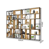 多段式　オープン収納　分類収納　大容量　天然木　アイアンフレーム　頑丈　安定性　プラパート　収納ラック　収納棚　オフィス用　洗練　使い勝手　BGGB-M005