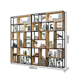 多段式　オープン収納　分類収納　大容量　天然木　アイアンフレーム　頑丈　安定性　プラパート　収納ラック　収納棚　オフィス用　洗練　使い勝手　BGGB-M005