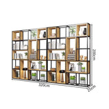 多段式　オープン収納　分類収納　大容量　天然木　アイアンフレーム　頑丈　安定性　プラパート　収納ラック　収納棚　オフィス用　洗練　使い勝手　BGGB-M005