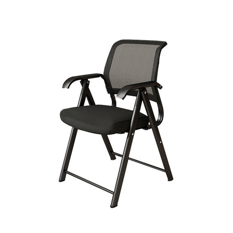 オフィスチェア　作業用チェア　折り畳み機能　メッシュ生地　高反発ウレタン　肘掛け　厚みのあるクッション　通気性　BGY-M028