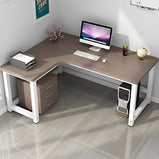 オフィスデスク　事務机　事務用デスク　パソコンデスク　ワークデスク　デスク　配線穴　サイドキャビネット　木目調　BGZ-120 - kaguyasu