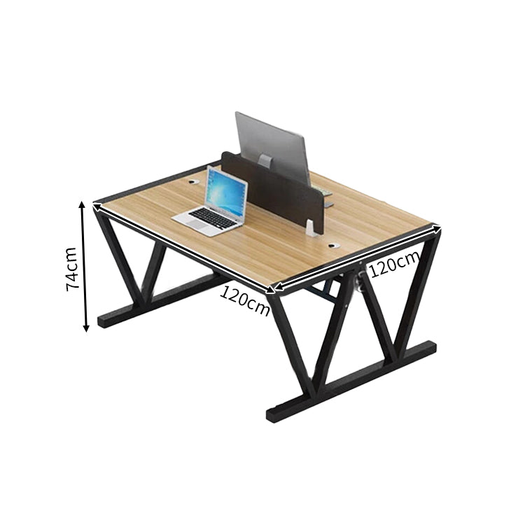オフィスデスク　オフィステーブル　ワークテーブル　木目調　配線穴付き　引出し付き　錠付き　シンプル　ホワイト　ナチュラル　カスタマイズ可能