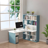 頑丈　収納棚　多段式　キャビネット　分類収納　L字型　ゆとり　Ｒ仕上げ　デスク　パソコンデスク　作業用　機能的　ミニマル　洗練　ホワイト　ナチュラル　カスタマイズ可能　BGZ-K-164