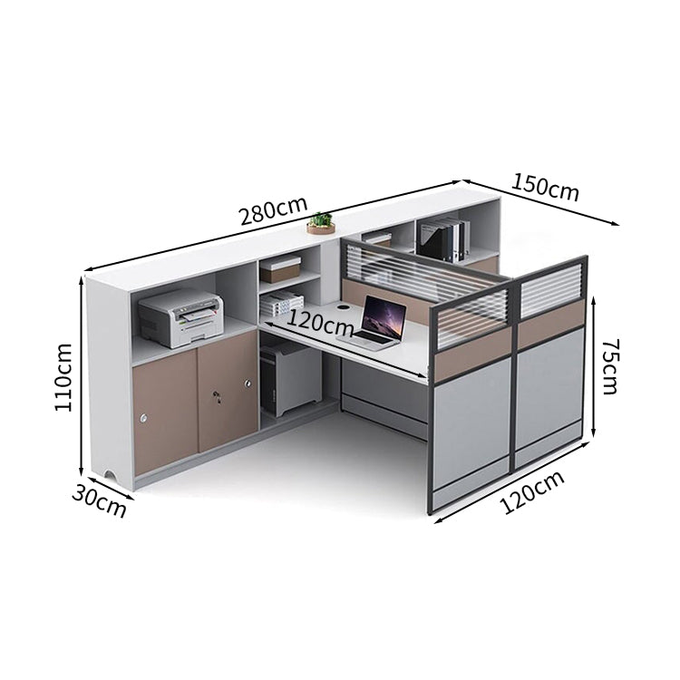 l 型 デスク オフィス　シンプルデザイン　メラミン化粧板　ワイヤレス充電器　卓上パーテーション　サイドキャビネット　シンプルデザイン　ホワイト　カスタマイズ可能　BGZ-M002