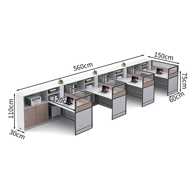 l 型 デスク オフィス　シンプルデザイン　メラミン化粧板　ワイヤレス充電器　卓上パーテーション　サイドキャビネット　シンプルデザイン　ホワイト　カスタマイズ可能　BGZ-M002