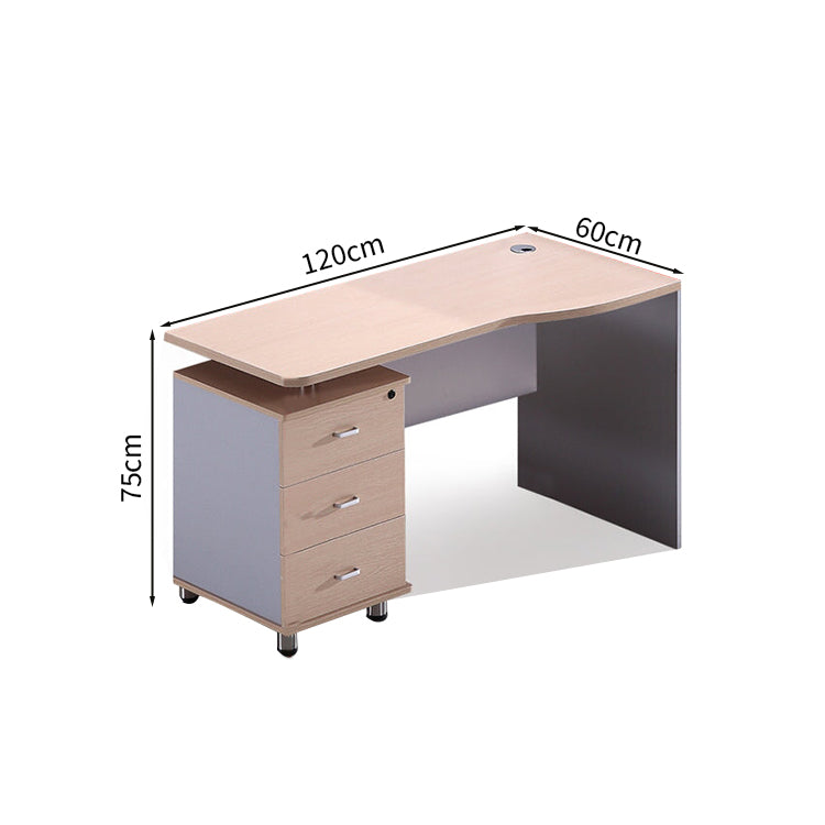 両 袖 机　ワークデスク　サイドキャビネット　デスクトップパネル　バイカラーデザイン　メラミン化粧板　広く保たれた下肢空間　カスタマイズ可能　BGZ-M003