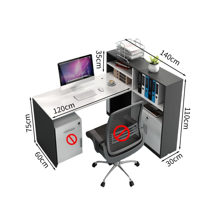 職場 デスク 棚　サイドラック　多人数対応　サイドワゴン　メラミン化粧板　シリンダー錠　錠付き　配線孔　長持ちしやすい　ホワイト　BGZ-M011