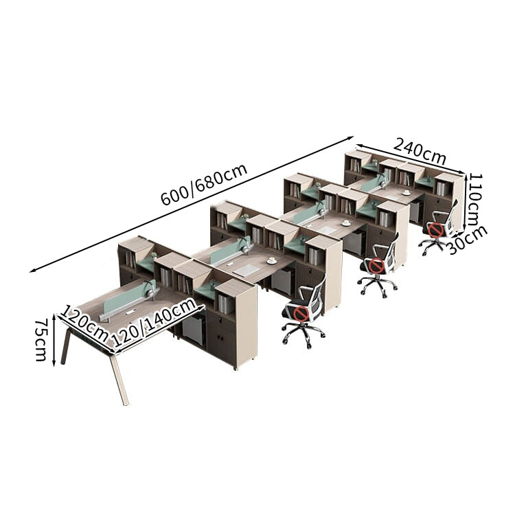 かっこいい オフィス デスク　シンプルモダン　ナチュラルテイスト　メラミン化粧板　サイドキャビネット　分類収納　スチール脚　ハの字構造　ダイヤル錠　シャビーグレー　カスタマイズ可能　BGZ-M051