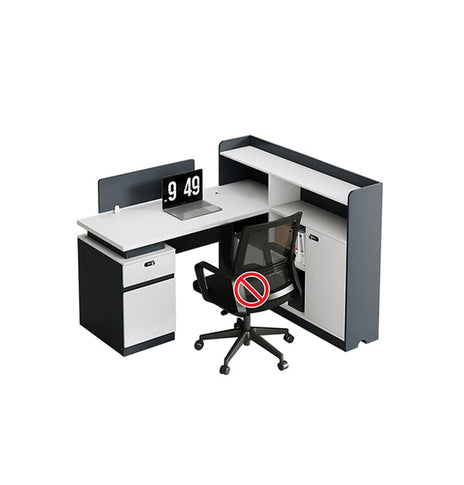 オフィスデスク　サイドキャビネット　大容量収納　ダイヤル錠　使い勝手　パネル付き　シンプル 　ホワイト　グレー　カスタマイズ可能　BGZ-M064